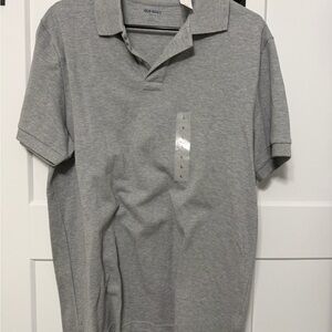 Old Navy Men's Light Gray Polo Shirt